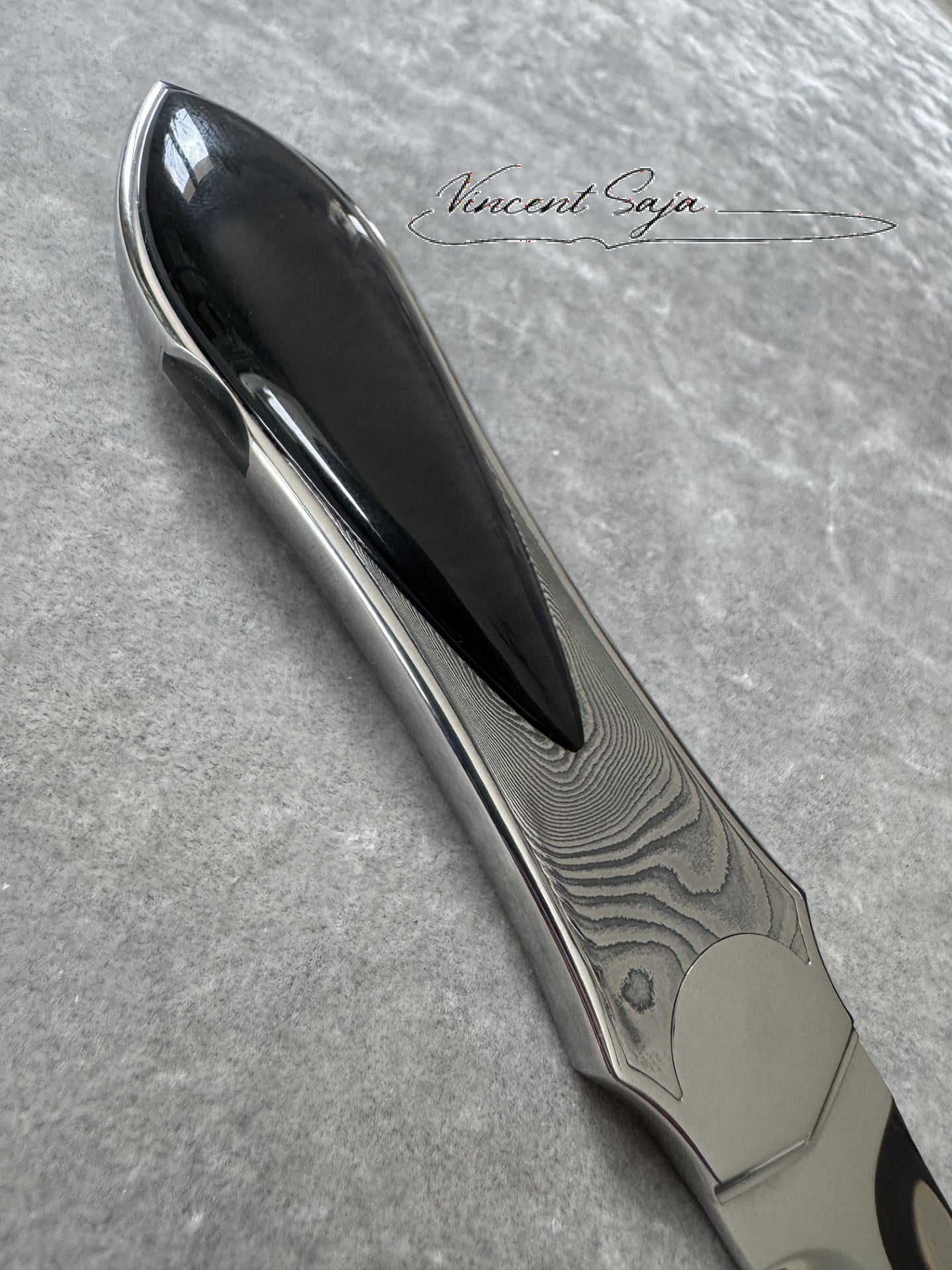 DAGUE PLIANTE (Obsidienne Céleste)