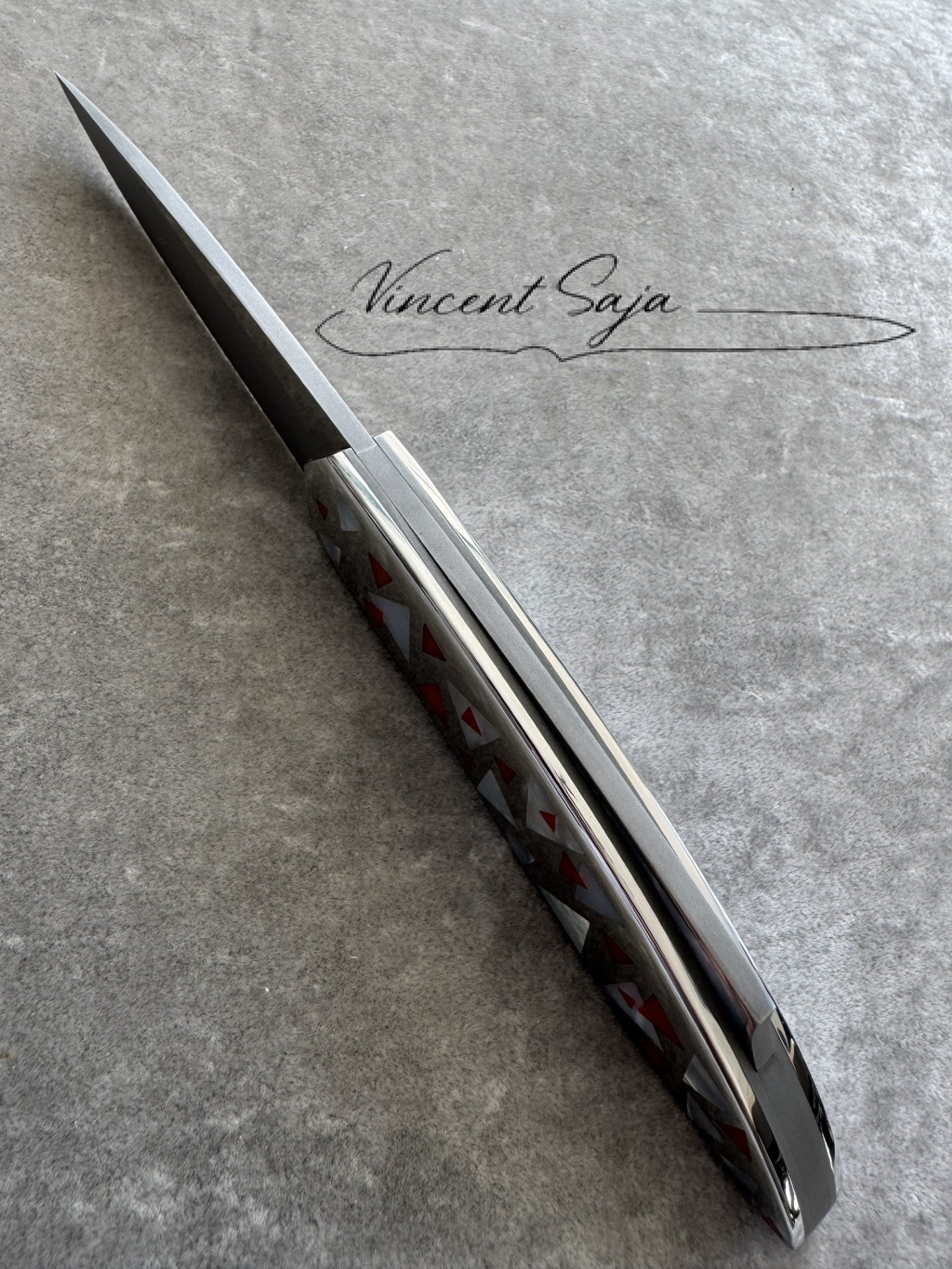 COUTEAU PLIANT (nacre et corail)