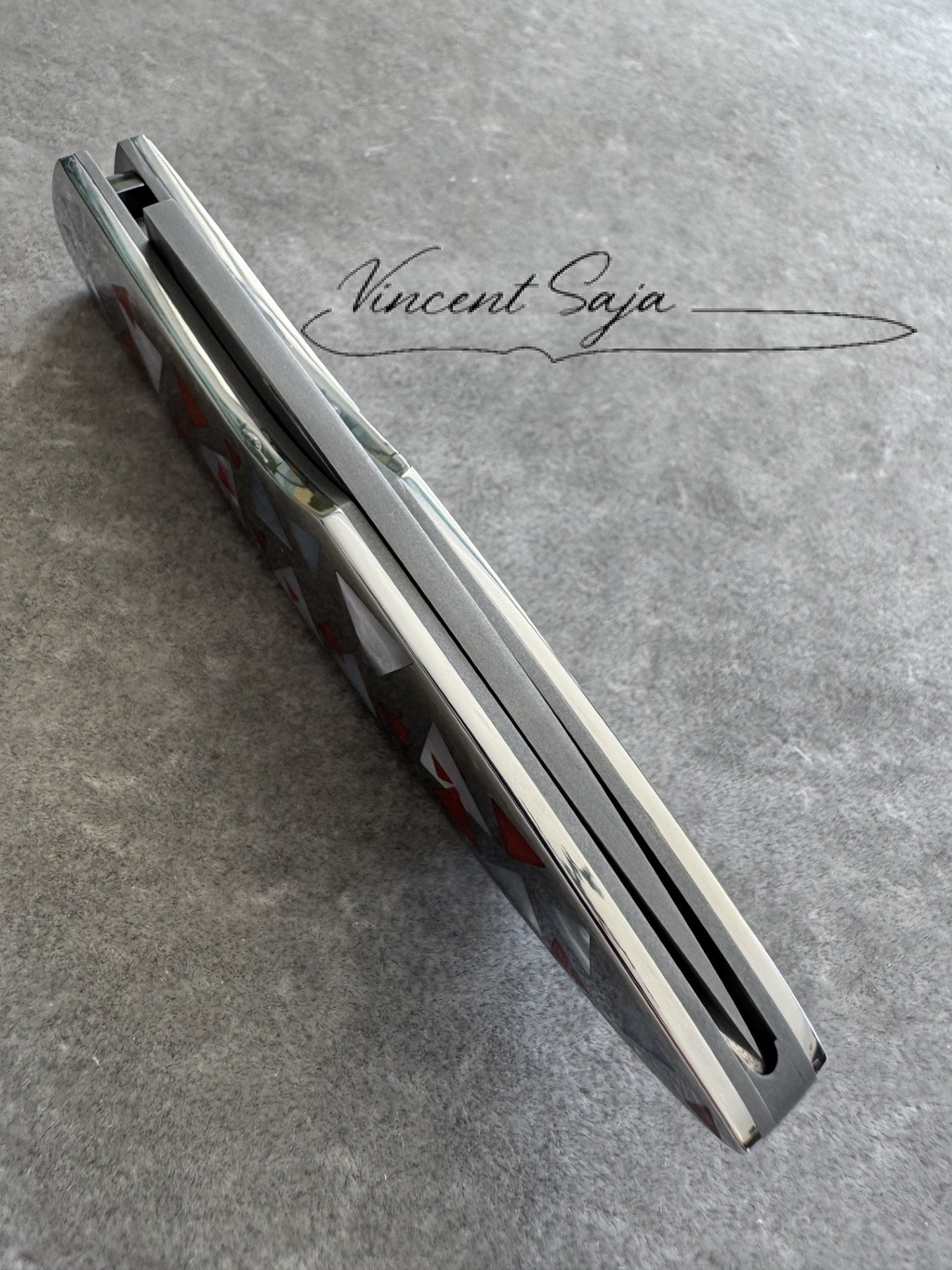 COUTEAU PLIANT (nacre et corail)