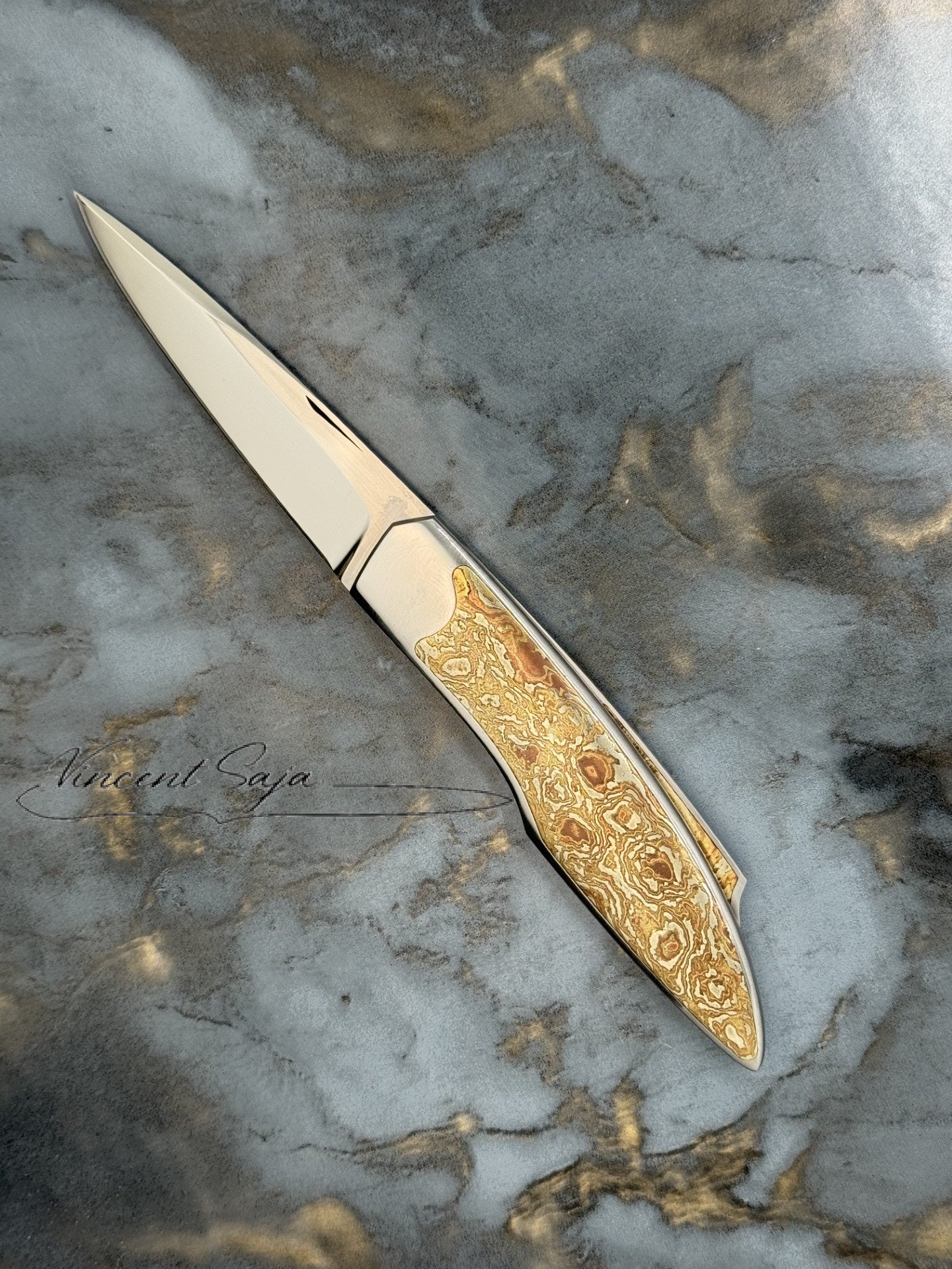 COUTEAU PLIANT (Mokumé gané)