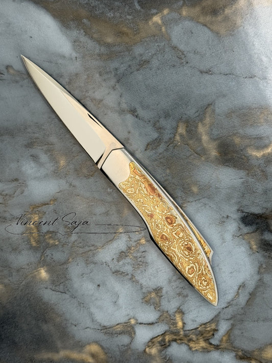 COUTEAU PLIANT (Mokumé gané)