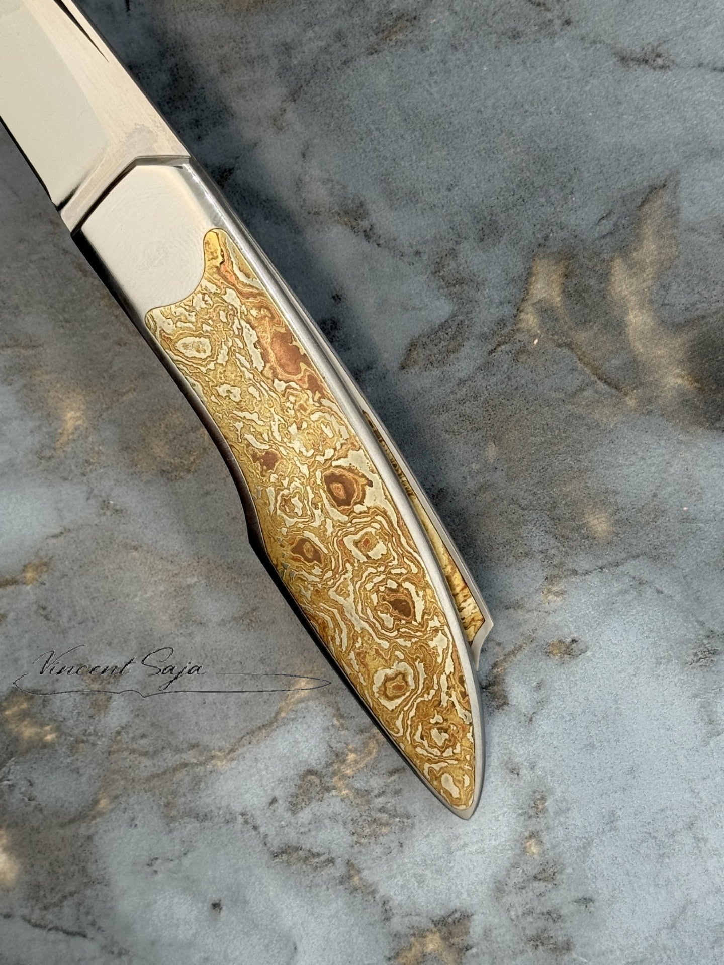 COUTEAU PLIANT (Mokumé gané)