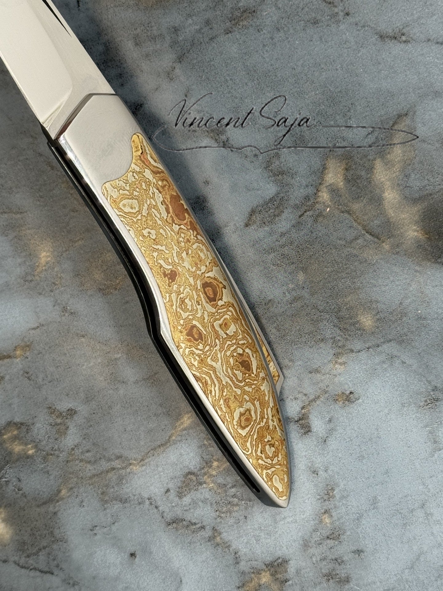 COUTEAU PLIANT (Mokumé gané)