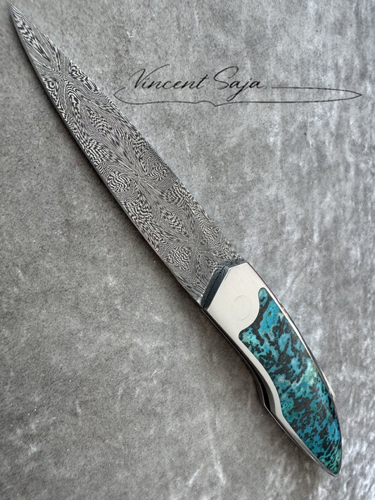 COUTEAU PLIANT (Shattuckite)